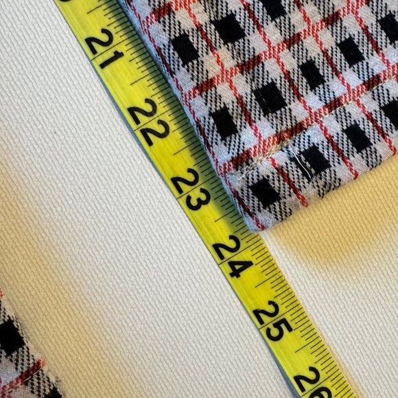 Sanctuary Carnaby Kick Crop Pants Large Plaid Tan Black Red Pull On - Picture 8 of 12